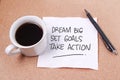 Dream Big Set Goals Take Action Royalty Free Stock Photo