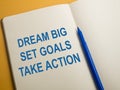Dream Big Set Goals Take Action Royalty Free Stock Photo