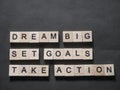 Dream Big Set Goals Take Action Royalty Free Stock Photo