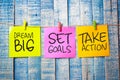 Dream Big Set Goals Take Action Royalty Free Stock Photo