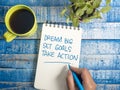 Dream Big Set Goals Take Action Royalty Free Stock Photo