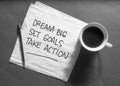 Dream Big Set Goals Take Action Royalty Free Stock Photo