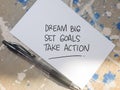 Dream Big Set Goals Take Action Royalty Free Stock Photo