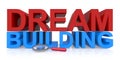 Dream building on white Royalty Free Stock Photo