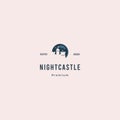 dream castle logo design retro hipster vintage