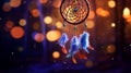 Dream catcher and abstract bokeh background Royalty Free Stock Photo