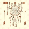 Dream Catcher arrows, beads, ethnic Indian