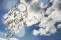 Dream catcher on blue sky background with copy space Royalty Free Stock Photo