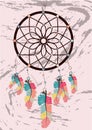 dream catcher boho native american indian talisman dreamcatcher. Clothes ethnic tribal design Royalty Free Stock Photo