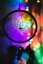 Dream catcher bokeh rainbow colors Royalty Free Stock Photo