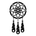 Dream catcher icon simple vector. Tribal indian