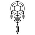 Dream catcher icon. Line style vector illustration