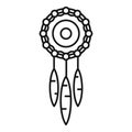 Dream catcher style icon outline vector. Native indian Royalty Free Stock Photo