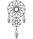 Dream catcher vector icon isolated on white background Royalty Free Stock Photo