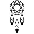 Dream catcher vector icon isolated on white background Royalty Free Stock Photo