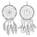 Dream catchers. Native american traditional symbol