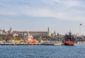 Dream city between europe and asia continent,istanbul. city view and seascape from istanbul with s