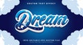 Dream 3d editable text effect Template Royalty Free Stock Photo