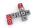 Dream do plan word blocks on white