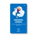 dream dreaming woman vector