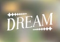 Dream -Hand Drawn Lettering Blur