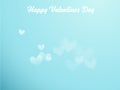 Dream with hearts on blue sky and Happy Valentine`s Day wishes Royalty Free Stock Photo