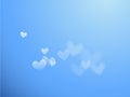 Dream with hearts on blue sky. Royalty Free Stock Photo
