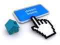 Dream home button on white