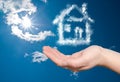 Dream home in the clouds Royalty Free Stock Photo