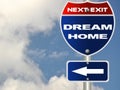 Dream home road sign Royalty Free Stock Photo