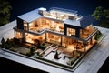 Dream Home Vision Floor plan of a dream house in sharp focus, perfection Royalty Free Stock Photo