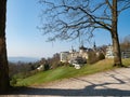 Zurich, Switzerland - March 26th 2022: Majestic front of the luxurious Dolder Grand Hotel