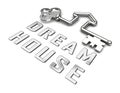 Dream House Or Dreamhouse Key Depicts Ideal Property For You - 3d Illustration Royalty Free Stock Photo