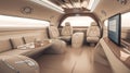 Dream interior of future self driving car Royalty Free Stock Photo