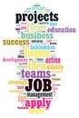 Job Word Cloud Royalty Free Stock Photo