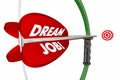 Dream Job Bow Arrow Hitting Target Words