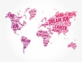 Dream job word cloud in shape of world map, business concept background Royalty Free Stock Photo