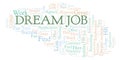 Dream Job word cloud. Royalty Free Stock Photo