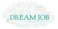 Dream Job word cloud. Royalty Free Stock Photo