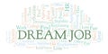 Dream Job word cloud. Royalty Free Stock Photo