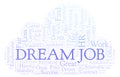 Dream Job word cloud. Royalty Free Stock Photo