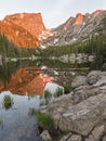 Dream Lake Alpenglow Vertical Royalty Free Stock Photo