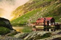 Dream lake house in the mountains Royalty Free Stock Photo