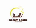 Dream Learn logo design concept for Education logo template Royalty Free Stock Photo