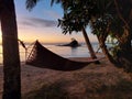 Dream-like destinations in the tropics. Sunset in Madagascar