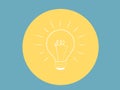 Idea concept. Lamp. Drawing that represents an idea. Royalty Free Stock Photo