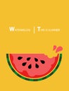 Watermelon Slice Vector Illustration.