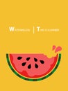 Watermelon Slice Vector Illustration. Royalty Free Stock Photo