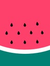 Watermelon Slice Vector Illustration.Background art. Royalty Free Stock Photo