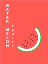 Vector seamless pattern. Watermelon slices with seeds on white.